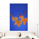 Close-Up Of Fall Colored Maple Leaves On Clothesline /Nin Studio Wall Mural