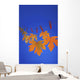 Close-Up Of Fall Colored Maple Leaves On Clothesline /Nin Studio Wall Mural