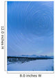 Night Time View Of Star Trails Over Mt Mckinley With Northern Lights Wall Mural