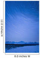 Night Time View Of Star Trails Over Mt Mckinley With Northern Lights Wall Mural