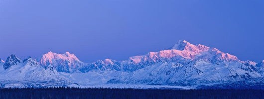 Panoramic View Of Sunrise Over Mt Mckinley And The Alaska Range Wall Mural