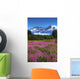 View Of The Mendenhall Glacier With A Field Of Fireweed Wall Mural