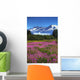View Of The Mendenhall Glacier With A Field Of Fireweed Wall Mural