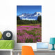 View Of The Mendenhall Glacier With A Field Of Fireweed Wall Mural