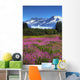 View Of The Mendenhall Glacier With A Field Of Fireweed Wall Mural
