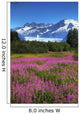 View Of The Mendenhall Glacier With A Field Of Fireweed Wall Mural