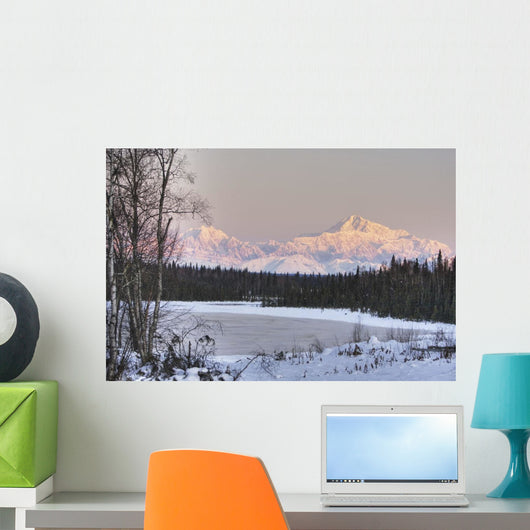 Winter Scenic Of The Southside Of Mt Mckinley Wall Mural