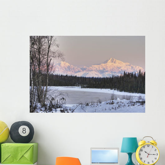 Winter Scenic Of The Southside Of Mt Mckinley Wall Mural