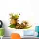 Mortar with herbal, and leaves Wall Decal