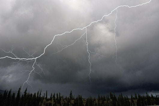 Lightning Strike And Storm Over The Alcan Highway Wall Mural