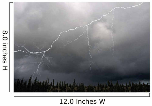 Lightning Strike And Storm Over The Alcan Highway Wall Mural