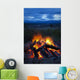 Close-Up View Of A Camp Fire With A View Of The Chugach Mountain Wall Mural