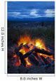 Close-Up View Of A Camp Fire With A View Of The Chugach Mountain Wall Mural