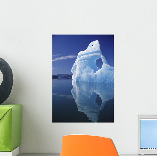Huge Iceberg With Hole, Leconte Bay, Southeast, Alaska Wall Mural