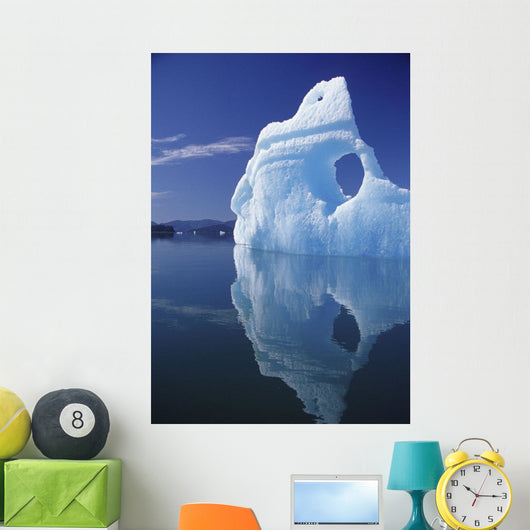 Huge Iceberg With Hole, Leconte Bay, Southeast, Alaska Wall Mural