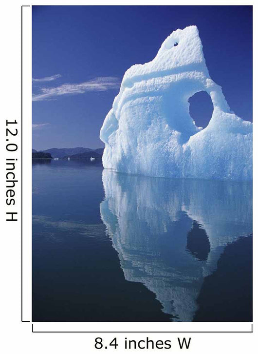 Huge Iceberg With Hole, Leconte Bay, Southeast, Alaska Wall Mural
