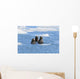 Sea Otters Swim In An Ice Floe At Yale Glacier In Prince William Sound Wall Mural