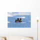 Sea Otters Swim In An Ice Floe At Yale Glacier In Prince William Sound Wall Mural