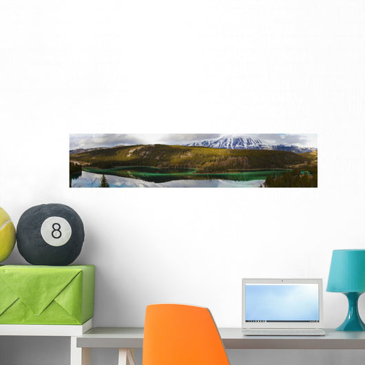 Emerald lake panorama;Carcross yukon canada Wall Mural