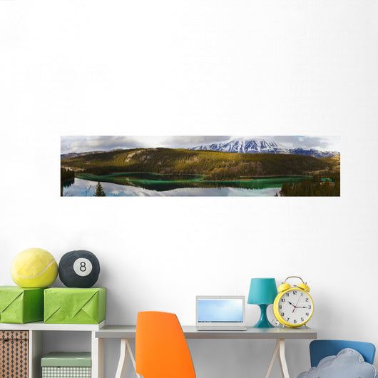 Emerald lake panorama;Carcross yukon canada Wall Mural