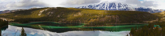 Emerald lake panorama;Carcross yukon canada Wall Mural