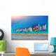 Aerial Colorful Boats Mediterranean Wall Decal