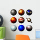 Realistic Solar System Planets Wall Decal Sticker Set