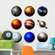 Realistic Solar System Planets Wall Decal Sticker Set