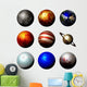 Realistic Solar System Planets Wall Decal Sticker Set