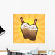 Bubble Tea With Boba Straw and Cup Wall Mural