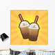 Bubble Tea With Boba Straw and Cup Wall Mural