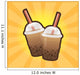 Bubble Tea With Boba Straw and Cup Wall Mural