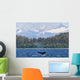 Humpback Whale Diving In Seymour Canal With Sum Dum Mountain Wall Mural
