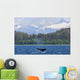 Humpback Whale Diving In Seymour Canal With Sum Dum Mountain Wall Mural