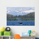 Humpback Whale Diving In Seymour Canal With Sum Dum Mountain Wall Mural