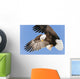 Bald Eagle In Flight With Talons Holding Fish Bait In Eagle River Wall Mural