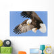 Bald Eagle In Flight With Talons Holding Fish Bait In Eagle River Wall Mural