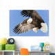 Bald Eagle In Flight With Talons Holding Fish Bait In Eagle River Wall Mural