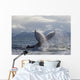 Humpback Whale Tail Slapping Surface Of Prince William Sound Wall Mural