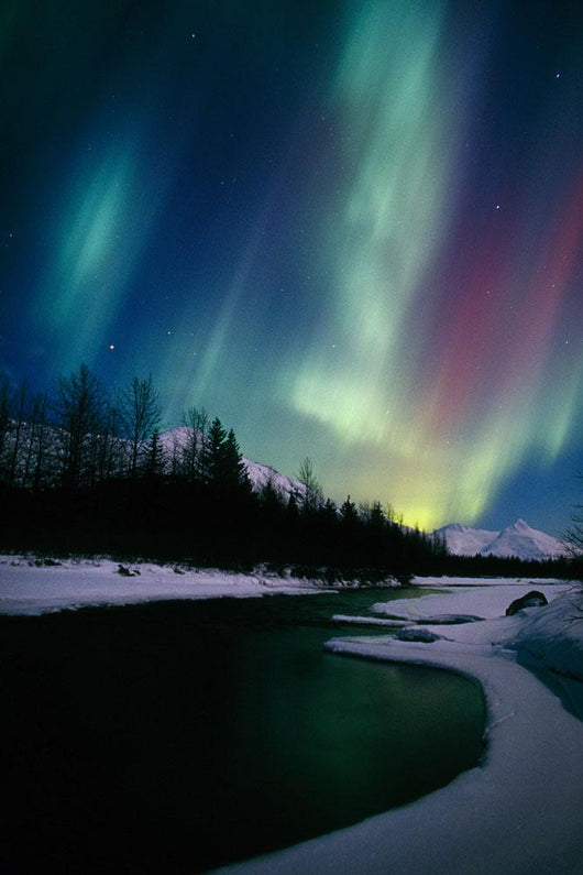 Northern Lights Over Portage River Valley Sc Alaska Wall Mural