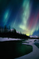 Northern Lights Over Portage River Valley Sc Alaska Wall Mural