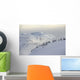 Snowboarders And Skiers Enjoy The Freshly Snow Wall Mural