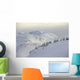 Snowboarders And Skiers Enjoy The Freshly Snow Wall Mural
