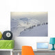 Snowboarders And Skiers Enjoy The Freshly Snow Wall Mural