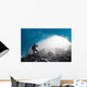 A Hiker Takes Photo Of The Entrance Of An Ice Cave Wall Mural