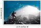 A Hiker Takes Photo Of The Entrance Of An Ice Cave Wall Mural