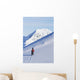 Backcountry Snowboarder Hiking Through The Snow Wall Mural