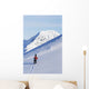 Backcountry Snowboarder Hiking Through The Snow Wall Mural