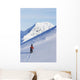 Backcountry Snowboarder Hiking Through The Snow Wall Mural