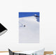 Backcountry Snowboarder Carving Turns Down A Steep Mountain Face Wall Mural